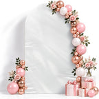 7.2ft Silver Shimmer Arch Backdrop Cover Shiny Birthday Party Arch Covers
