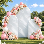 7.2ft Silver Shimmer Arch Backdrop Cover Shiny Birthday Party Arch Covers, alternate view 7