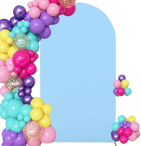 7.2FT Spandex Arch Backdrop Cover (Baby Blue) in 7.2FT in Baby Blue