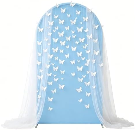 7.2FT Spandex Arch Backdrop Cover (Baby Blue) in 7.2FT in Baby Blue, alternate view 2