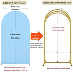 7.2FT Spandex Arch Backdrop Cover (Baby Blue) in 7.2FT in Baby Blue, alternate view 3