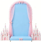 7.2FT Spandex Arch Backdrop Cover (Baby Blue) in 7.2FT in Baby Blue, alternate view 5