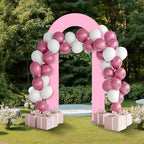 7.2FT Spandex Open Arch Backdrop Cover for Party, Light Pink in 7.2 feet x [Width Not Stated] in Light Pink, alternate view 4