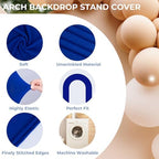7.2FT Spandex Open Arch Backdrop Cover for Party, Royal Blue in 7.2 feet in Royal Blue, alternate view 5