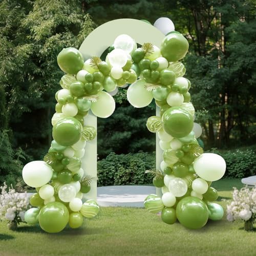 7.2FT Spandex Open Arch Backdrop Cover for Party Wedding, Green in 7.2 feet x 7 feet in Green, alternate view 2