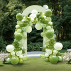 7.2FT Spandex Open Arch Backdrop Cover for Party Wedding, Green in 7.2 feet x 7 feet in Green, alternate view 2
