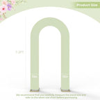 7.2FT Spandex Open Arch Backdrop Cover for Party Wedding, Green in 7.2 feet x 7 feet in Green, alternate view 3