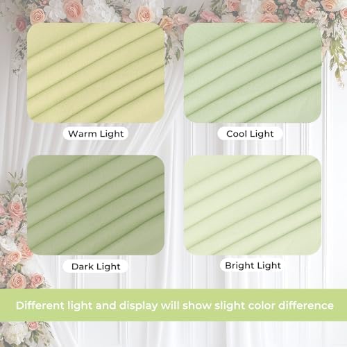 7.2FT Spandex Open Arch Backdrop Cover for Party Wedding, Green in 7.2 feet x 7 feet in Green, alternate view 4