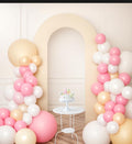 7.2FT Spandex Open Arch Backdrop Cover for Party Wedding, Ivory in 7.2 feet x [Width Not Stated] in Iovry