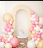 7.2FT Spandex Open Arch Backdrop Cover for Party Wedding, Ivory in 7.2 feet x [Width Not Stated] in Iovry