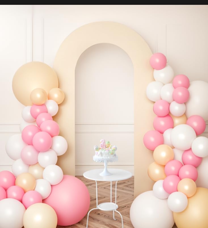 7.2FT Spandex Open Arch Backdrop Cover for Party Wedding, Ivory in 7.2 feet x [Width Not Stated] in Iovry