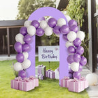 7.2FT Spandex Open Arch Backdrop Cover for Party Wedding, Purple in 7.2' x 7.2' in Purple, alternate view 4
