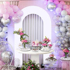 7.2FT Spandex Open Arch Backdrop Cover for Party Wedding, White in 7.2FT in White, alternate view 4