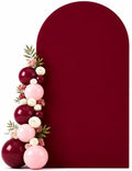 7.2FT Spandex Wedding Arch Cover(Burgundy) in 7.2FT in Burgundy
