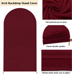 7.2FT Spandex Wedding Arch Cover(Burgundy) in 7.2FT in Burgundy, alternate view 4