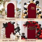 7.2FT Spandex Wedding Arch Cover(Burgundy) in 7.2FT in Burgundy, alternate view 6