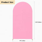 7.2FT Spandex Wedding Arch Cover(Pink) in 7.2FT in Pink, alternate view 3