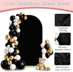 7.2FT Wedding Arch Backdrop Cover, Black Spandex Arch Stand Cover, alternate view 5