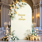 7.2FT Wedding Arch Backdrop Cover, Ivory Arch Covers Stretchy Backdrop, Double-Sided Arch Backdrop Stand Cover, alternate