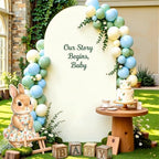 7.2FT Wedding Arch Backdrop Cover, Ivory Arch Covers Stretchy Backdrop, Double-Sided Arch Backdrop Stand Cover, alternate