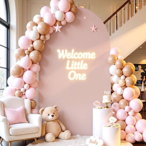 7.2FT Wedding Arch Backdrop Cover, Nude Arch Covers Stretchy Backdrop, Double-Sided Arch Backdrop Stand Cover, alternate view