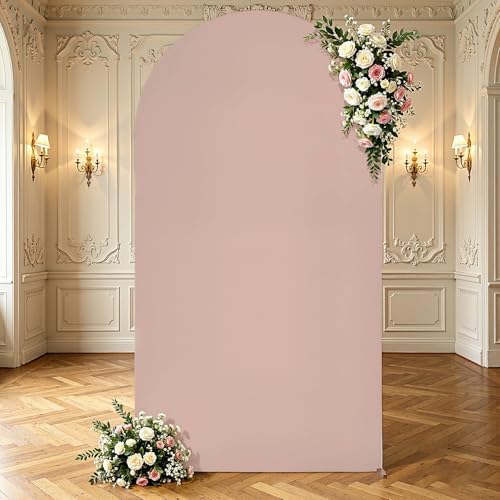 7.2FT Wedding Arch Backdrop Cover, Nude Arch Covers Stretchy Backdrop, Double-Sided Arch Backdrop Stand Cover, alternate view