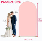 7.2FT Wedding Arch Backdrop Cover, Pink Spandex Arch Stand Cover, alternate view 2
