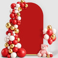 7.2FT Wedding Arch Backdrop Cover, Red Spandex Arch Stand Cover
