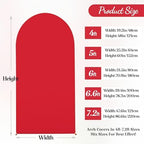 7.2FT Wedding Arch Backdrop Cover, Stretchy Arch Covers Round Top Chiara Backdrop Cover for Wedding Birthday, alternate view