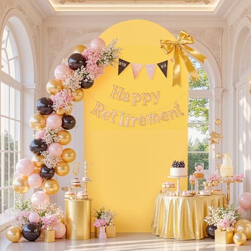 7.2FT Wedding Arch Backdrop Cover, Stretchy Arch Covers Round Top Chiara Backdrop Cover for Wedding Birthday, alternate view