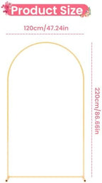 7.2FT Wedding Arch Backdrop Stand, Heavy Duty Metal Arch Frame for Balloons, Flowers & Fabric, Event Decoration, alternate