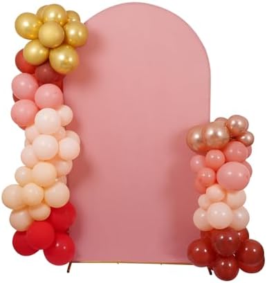 7.2FT Wedding Arch Cover, Dusty Rose Arch Backdrop Cover Stretchy Spandex Backdrop Stand Covers for Birthday