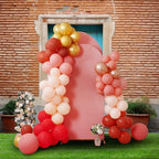 7.2FT Wedding Arch Cover, Dusty Rose Arch Backdrop Cover Stretchy Spandex Backdrop Stand Covers for Birthday, alternate view