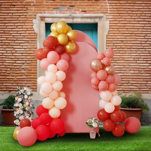 7.2FT Wedding Arch Cover, Dusty Rose Arch Backdrop Cover Stretchy Spandex Backdrop Stand Covers for Birthday, alternate view