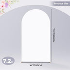 7.2Ft White Blue Wedding Arch Backdrop Cover for Party Deco in 7.2 FT in White, alternate view 5