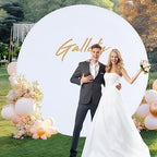 7.2FT White Round Backdrop Cover with Size Adjuster & 4 Metal Clips, Universal Fit for 5ft-7.2ft Circle Stand, alternate view