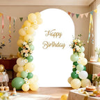 7.2FT White Wedding Arch Backdrop Cover, Stretchy Fabric in 7.2ft x 4ft in White, alternate view 2