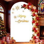 7.2FT White Wedding Arch Backdrop Cover, Stretchy Fabric in 7.2ft x 4ft in White, alternate view 3