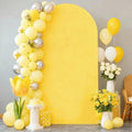 7.2FT Yellow Arch Backdrop Cover - Polyester Fitted Wedding Arch Stand Covers Round Top Chiara Arch Backdrop