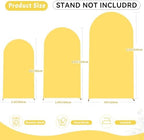 7.2FT Yellow Arch Backdrop Cover - Polyester Fitted Wedding Arch Stand Covers Round Top Chiara Arch Backdrop, alternate view