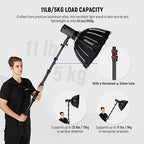 7.5ft/230cm Boom Pole Stand, Portable Telescopic Aluminum, MS-230C, alternate view 2