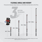 7.5ft/230cm Boom Pole Stand, Portable Telescopic Aluminum, MS-230C, alternate view 3