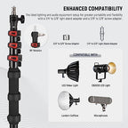 7.5ft/230cm Boom Pole Stand, Portable Telescopic Aluminum, MS-230C, alternate view 5