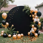 7.5FT Black Round Backdrop Cover, Circle Arch Backgound Stand Cover