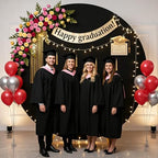 7.5FT Black Round Backdrop Cover, Circle Arch Backgound Stand Cover, alternate view 5