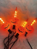 7.5FT Halloween Pumpkin Bubble String Lights Outdoor, 8 LED Jack O' Lantern Bubble Lights, Plug-in Halloween, alternate view