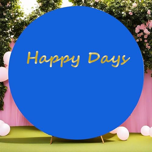 7.5FT Royal Blue Round Backdrop Cover, Arch Backgound Stand Cover, alternate view 7