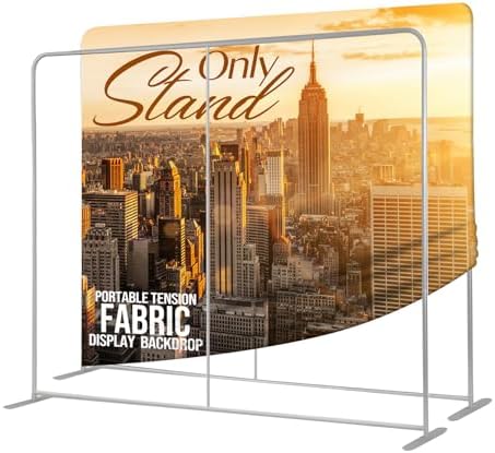 7.5x10 FT Tension Fabric Display Backdrop for Trade Show Booth, Stand Holder Backdrop Portable Aluminum