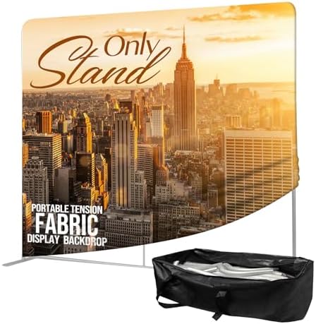 7.5x10 FT Tension Fabric Display Backdrop for Trade Show Booth, Stand Holder Backdrop Portable Aluminum, alternate view 2