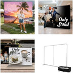 7.5x10 FT Tension Fabric Display Backdrop for Trade Show Booth, Stand Holder Backdrop Portable Aluminum, alternate view 6